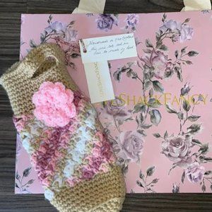 One-Of-A-Kind LoveShackFancy Crochet Wine Tote NWT